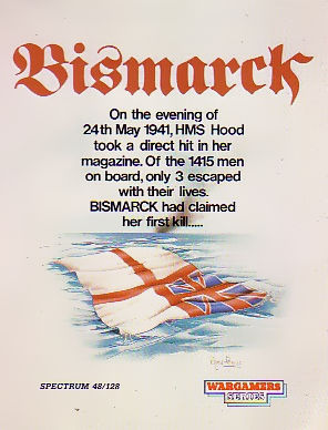 Bismarck box art for ZX Spectrum